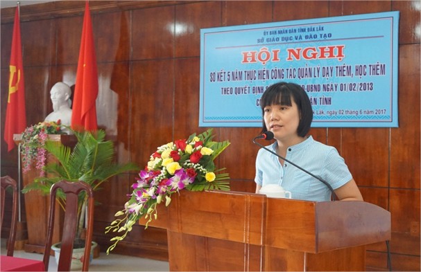 Đại biểu Phòng GDĐT Buôn Ma Thuột  phát biểu