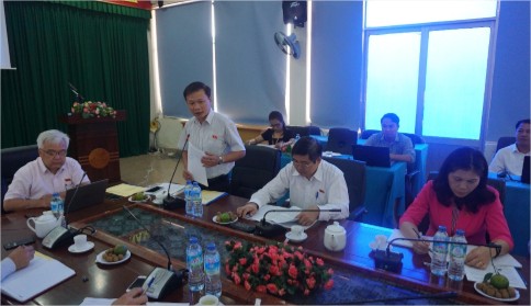 Ông Phạm Tất Thắng,  Ủy viên Thường trực- Ủy Ban Văn hóa, Giáo dục, Thanh niên, Thiếu niên và Nhi đồng Quốc hội phát biểu tại buổi làm việc.