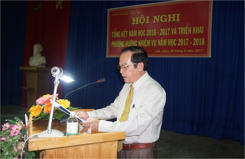 Ông Nguyễn Ngọc Thịnh - Trưởng Phòng GDĐT phát biểu khai mạc Hội nghị